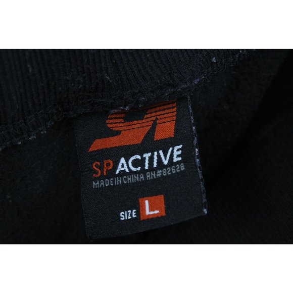 Vintage SP Active Fleece Pants Men's Black Activewear Drawstrings Sz Large 90's - Picture 6 of 10